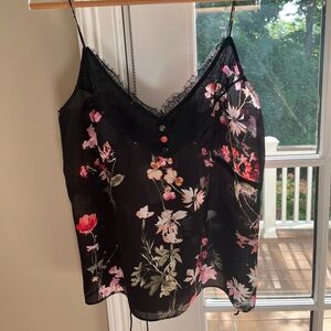 Floral silk top